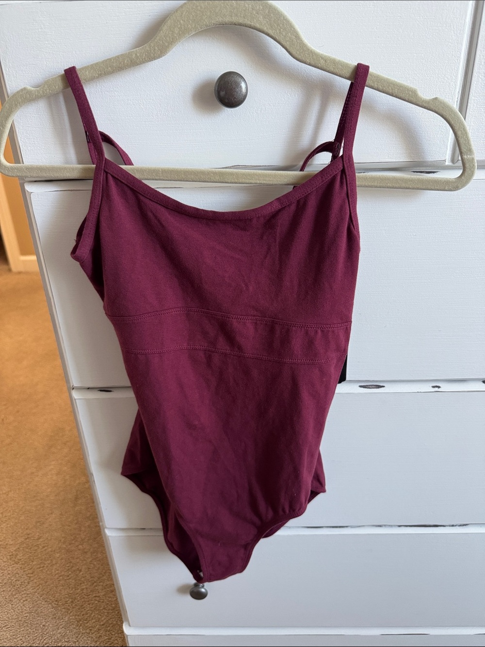 NWT size adult small maroon leotard